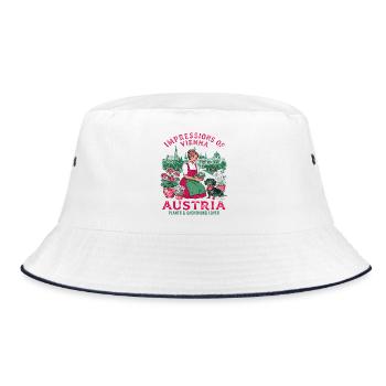 Impressions Of Vienna Austria Plants And - Bucket Hat - white/navy - Front