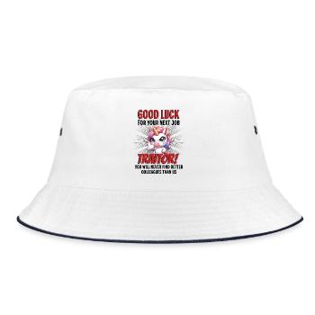 Funny Farewell Coworker - Bucket Hat - white/navy - Front