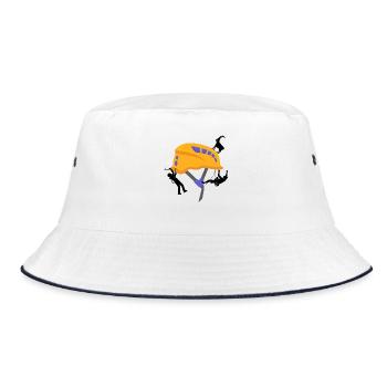 Safety Helmet Climbing Helmet Mountaineer - Bucket Hat - white/navy - Front