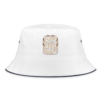 Pastry Chef Flour On My Face Patissiere Baking - Bucket Hat - white/navy - Front