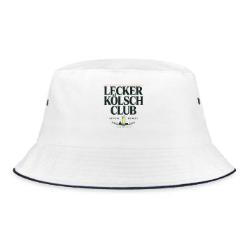 Lecker Kölsch Club Kölle Kölner Bier Brauhaus Köln - Bucket Hat - Weiß/Navy - Vorne