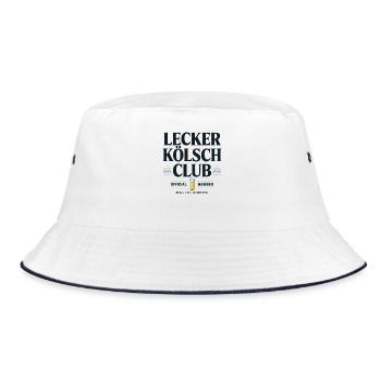 Lecker Kölsch Club Kölle Kölner Bier Brauhaus Köln - Bucket Hat - Weiß/Navy - Vorne