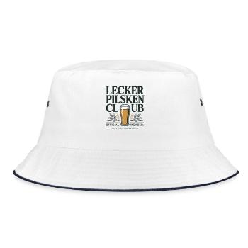 Bier Lecker Pilsken Club Ruhrpott Pils Bierchen - Bucket Hat - Weiß/Navy - Vorne