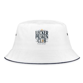 Bier Lecker Pilsken Club Ruhrpott Pils Bierchen - Bucket Hat - Weiß/Navy - Vorne