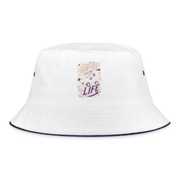 Roller Derby Pivot Life - Bucket Hat - Weiß/Navy - Vorne