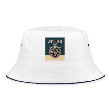 Lost in Time – Zeit im Labyrinth - Bucket Hat - Weiß/Navy - Vorne
