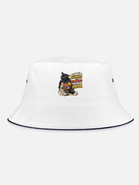 ICH HÖR DICH SCHON - IGNORIERE DICH NUR SPÄTER - Bucket Hat - Weiß/Navy