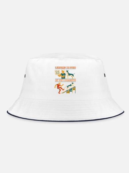 Hund und Mensch: Kurschaos - Bucket Hat - Weiß/Navy