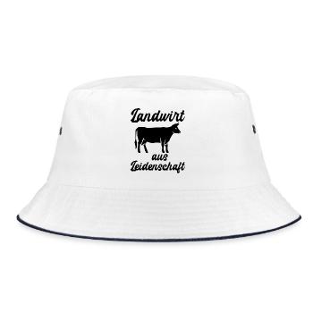 Landwirt Landwirtschaft Bauernhof Trecker - Bucket Hat - Weiß/Navy - Vorne