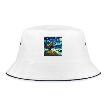 Hahn Starry Night - Bucket Hat - Weiß/Navy - Vorne