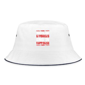 Scheidung - Bucket Hat - Weiß/Navy - Vorne
