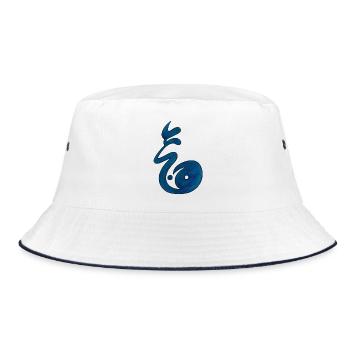 Ying yang - Bucket Hat - Weiß/Navy - Vorne