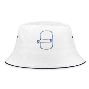 Fischdose Dose - Bucket Hat - Weiß/Navy - Vorne