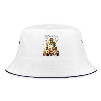 Liebe den römisch-katholischen Allerheiligentag - Bucket Hat - Weiß/Navy - Vorne