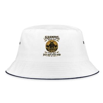 Krampus Maske | Krampus Kostüm Germanische Krampl - Bucket Hat - Weiß/Navy - Vorne