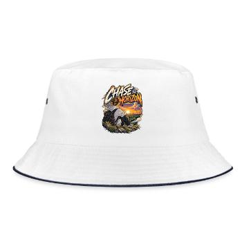 Chase the Horizon Sunset Trek - Bucket Hat - Weiß/Navy - Vorne