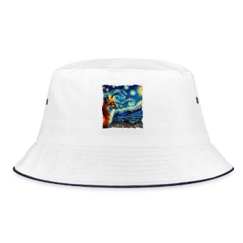 Rotfuchs Fuchs Starry Night - Bucket Hat - Weiß/Navy - Vorne