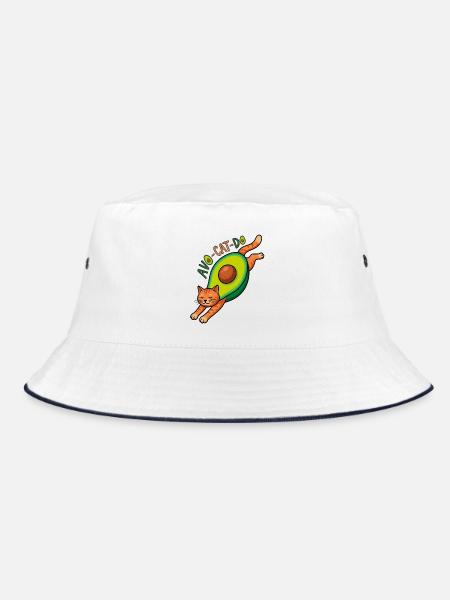 AvoCatDo Dehnkatze - Bucket Hat - Weiß/Navy
