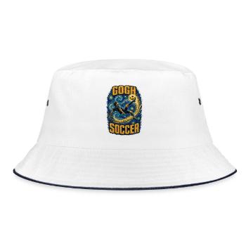 Gogh Fußball  - Bucket Hat - Weiß/Navy - Vorne