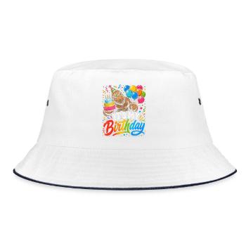 Bigfoot Geburtstag Fiesta - Bucket Hat - Weiß/Navy - Vorne