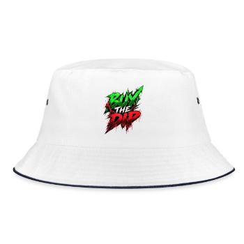 Burn the Dip – Krypto Graffiti - Bucket Hat - Weiß/Navy - Vorne