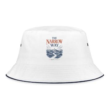 Der Enge Weg - Bucket Hat - Weiß/Navy - Vorne