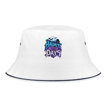 Haunt Better Days - Bucket Hat - Weiß/Navy - Vorne