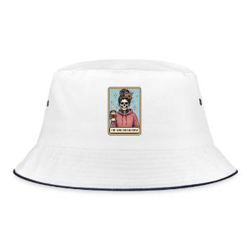 The Wrestling Mom – Stolzes Wrestling-Elterngeschenk - Bucket Hat - Weiß/Navy - Vorne