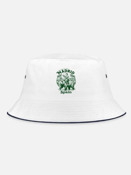 The Welcome To Madrid Spain European City - Bucket Hat - Weiß/Navy