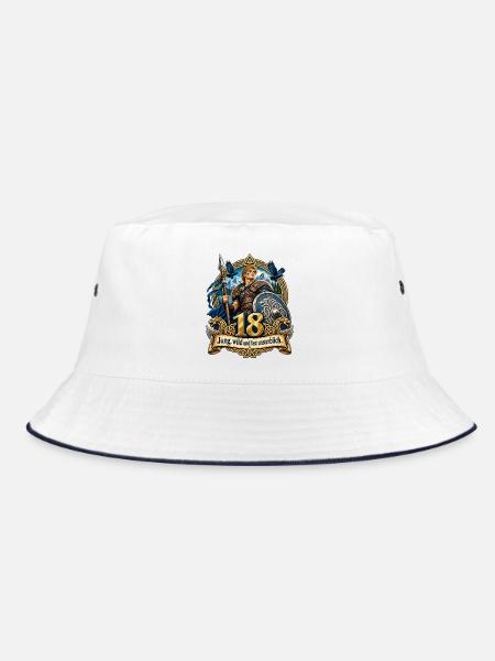 18. Geburtstag - Bucket Hat - Weiß/Navy