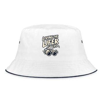 Das Leben des Lebens - Bucket Hat - Weiß/Navy - Vorne