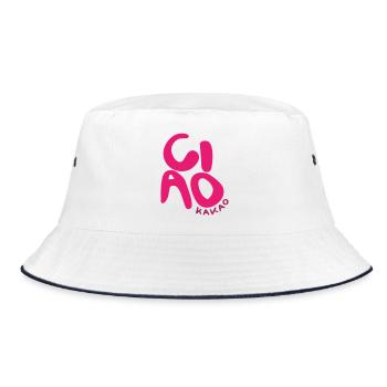 Ciao Kakao - Bucket Hat - Weiß/Navy - Vorne