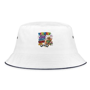  Petanque Ich Brauche Keine Therapie Ich Muss Nur - Bucket Hat - Weiß/Navy - Vorne