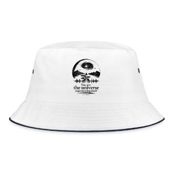 Universum, das sich selbst erlebt - Bucket Hat - Weiß/Navy - Vorne