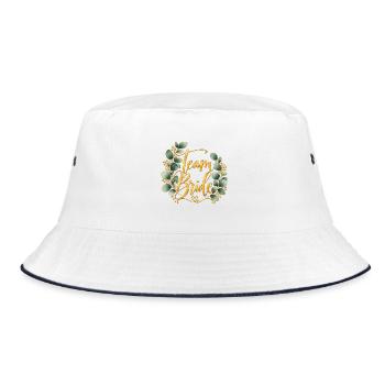 JGA Team Bride Braut Junggesellinnenabschied  - Bucket Hat - Weiß/Navy - Vorne