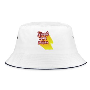 Ich transportiere Menschen, nicht ihre Probleme - Bucket Hat - Weiß/Navy - Vorne