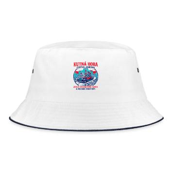 Kutna Hora Sedlec Ossuary Bone Church Macabre - Bucket Hat - Weiß/Navy - Vorne