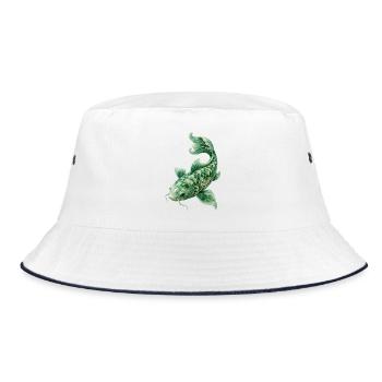 Koi-fische Japanische Koi-fische Koi-karpfen - Bucket Hat - Weiß/Navy - Vorne
