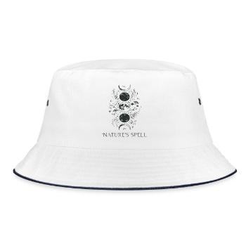 Naturzauber Mondkreis - Bucket Hat - Weiß/Navy - Vorne