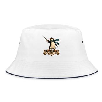 Flight Was Never an Option - Bucket Hat - Weiß/Navy - Vorne