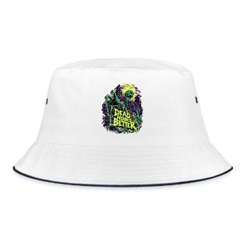 Totstunden Besser Neon Zombie - Bucket Hat - Weiß/Navy - Vorne