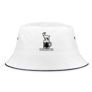Bock auf Bier - Bucket Hat - Weiß/Navy - Vorne