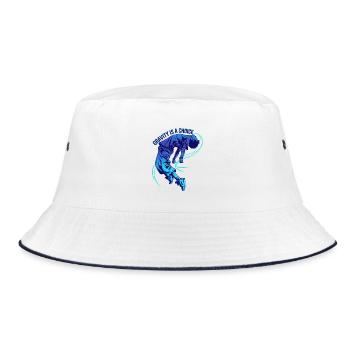 Gravitation ist eine Wahl - Bucket Hat - Weiß/Navy - Vorne