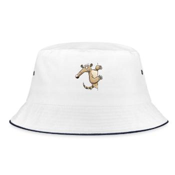 Nasenbär Wildtier Zoo Tierhumor Lustige Tiere - Bucket Hat - Weiß/Navy - Vorne