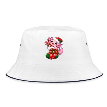 Zuckersüßes Weihnachtsmonster - Bucket Hat - Weiß/Navy - Vorne
