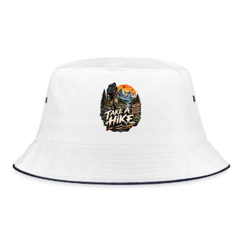 Take A Wander – Bergabenteuer - Bucket Hat - Weiß/Navy - Vorne