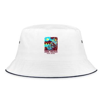Programmer Signal Walkers Prague Bohemia - Bucket Hat - Weiß/Navy - Vorne