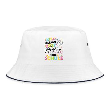 Kita Abgänger 2027 - Bucket Hat - Weiß/Navy - Vorne