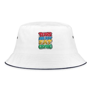 Personal Trainer Tears Are Fat Crying Health Coach - Bucket Hat - Weiß/Navy - Vorne