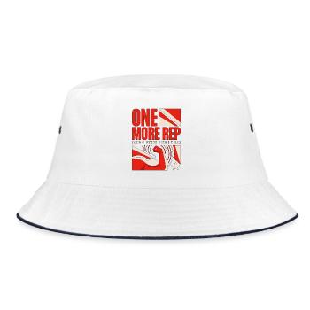 Personal Trainer Cheaper Than Therapy Gym Trainer - Bucket Hat - Weiß/Navy - Vorne